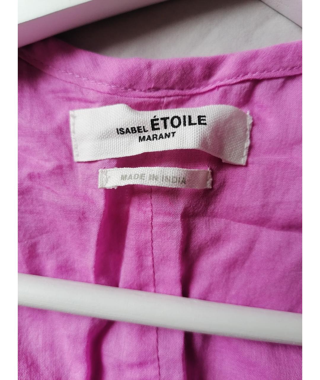 ISABEL MARANT ETOILE Розовое хлопковое повседневное платье, фото 3