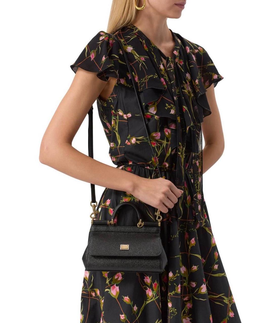 DOLCE&GABBANA Черная сумка через плечо, фото 2