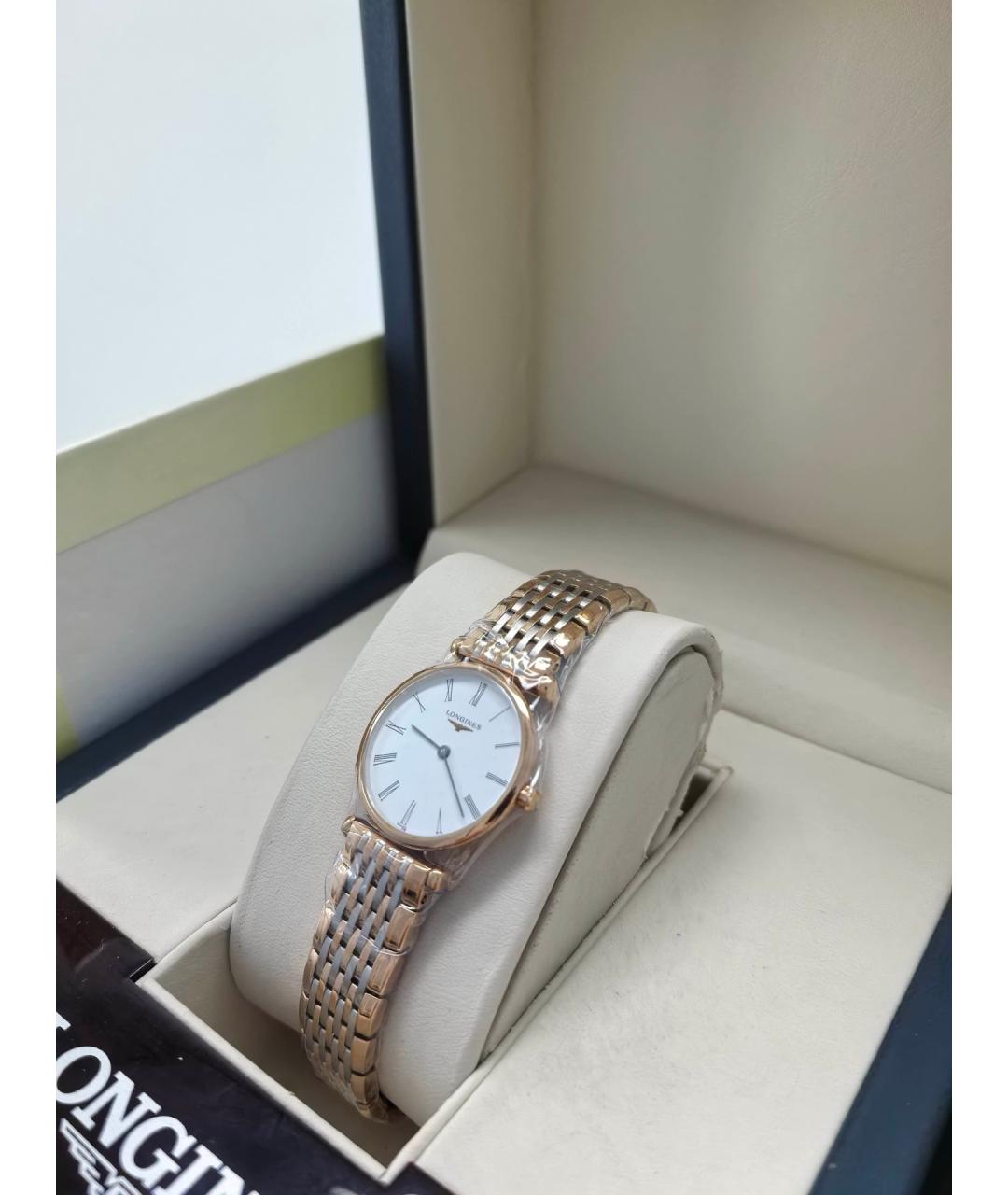 LONGINES Белые часы из розового золота, фото 4