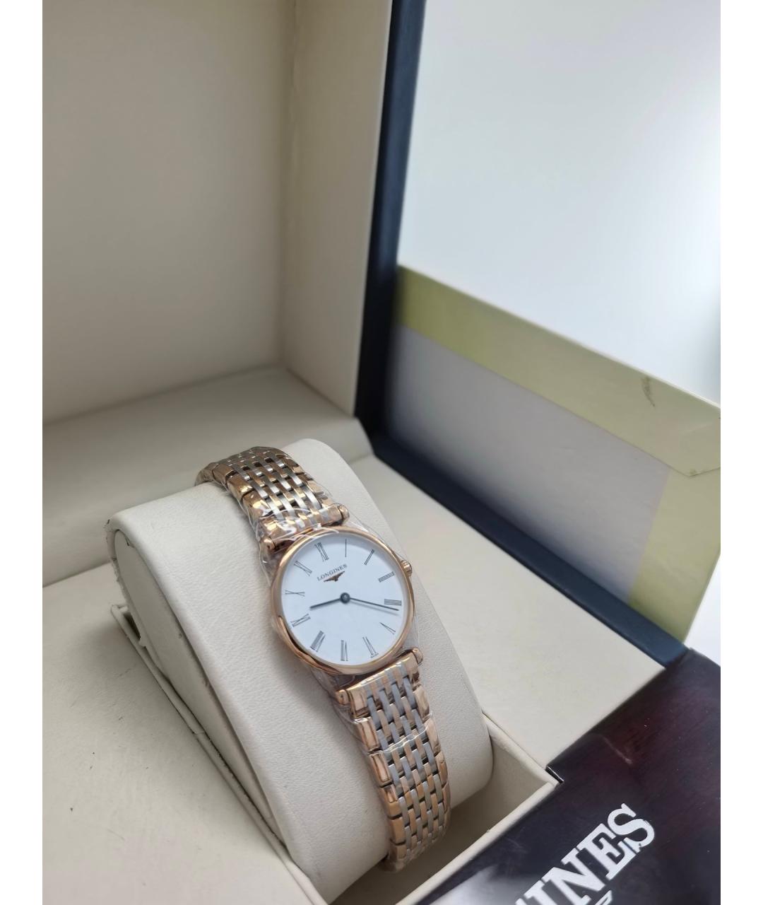 LONGINES Белые часы из розового золота, фото 2