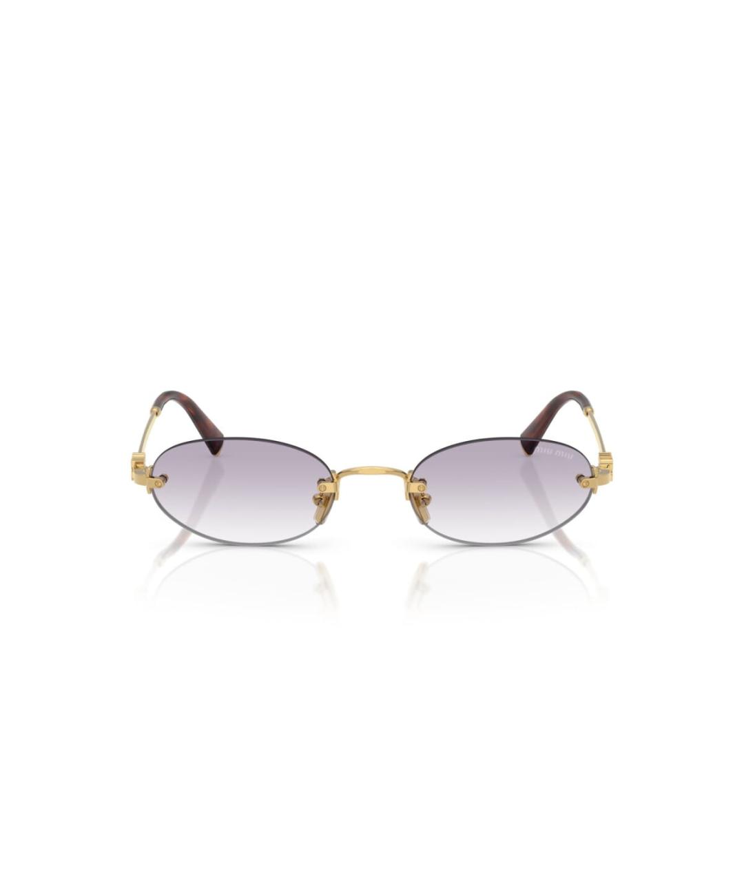 MIU MIU Серые металлические солнцезащитные очки, фото 6