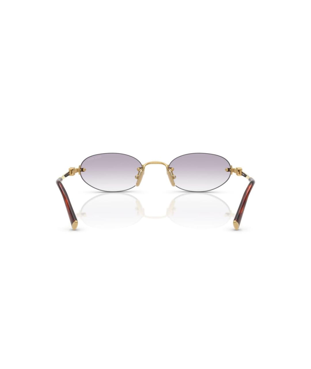 MIU MIU Серые металлические солнцезащитные очки, фото 3