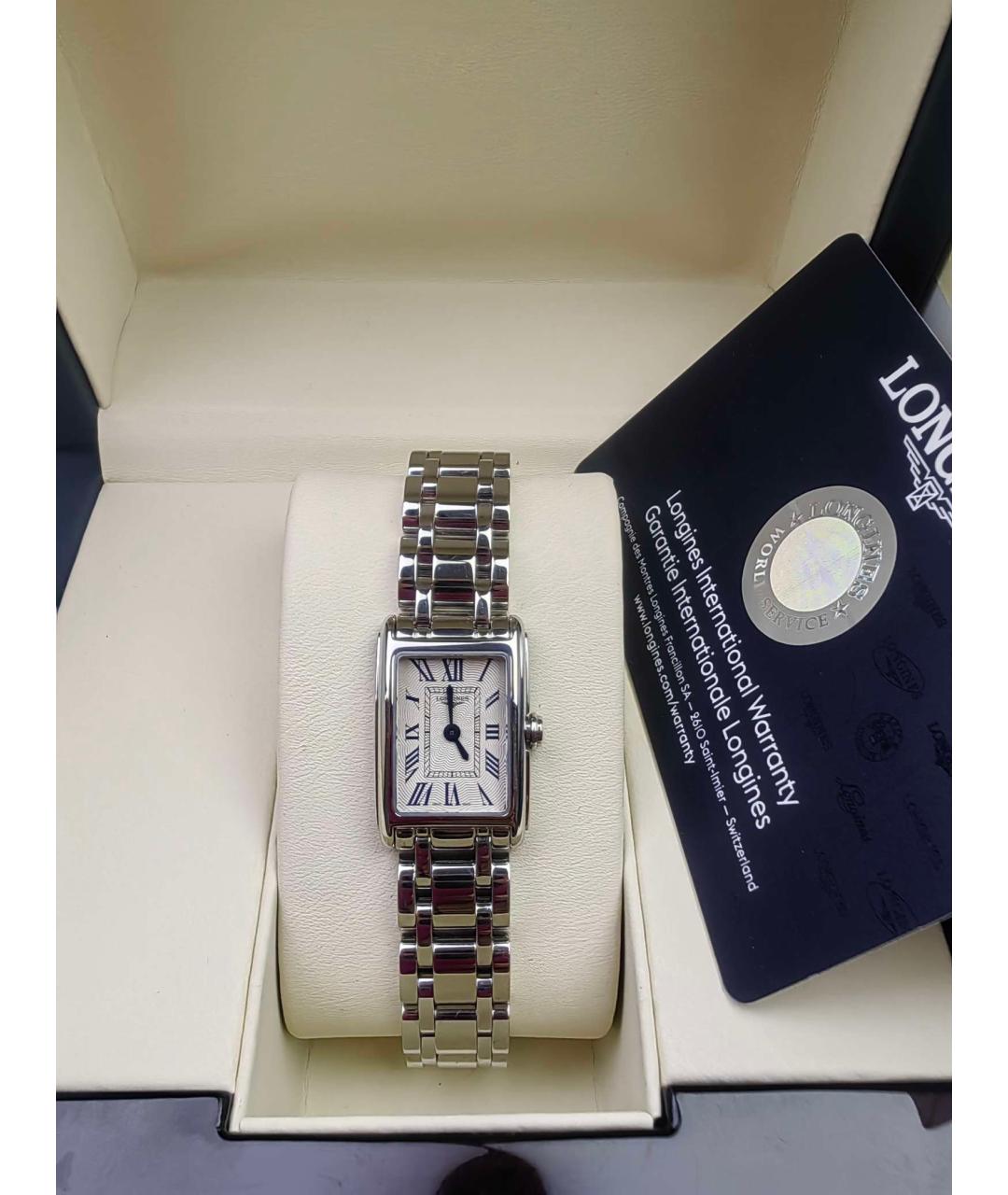 LONGINES Белые металлические часы, фото 6