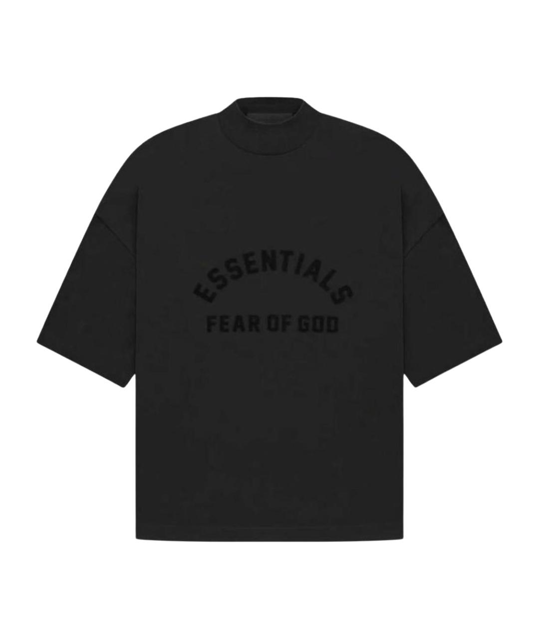 FEAR OF GOD ESSENTIALS Черная хлопковая футболка, фото 1