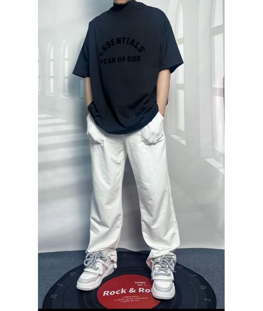 FEAR OF GOD ESSENTIALS Черная хлопковая футболка, фото 3