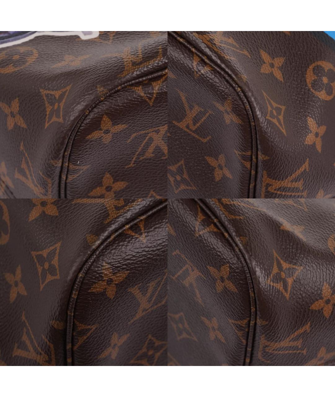 LOUIS VUITTON Коричневая кожаная сумка тоут, фото 8