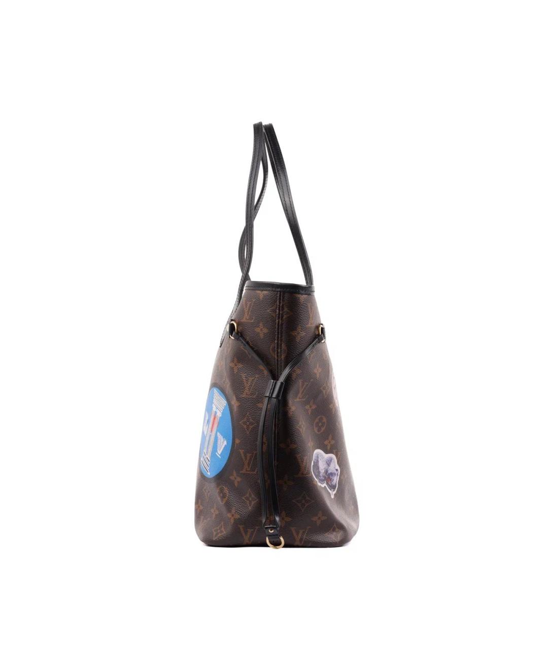 LOUIS VUITTON Коричневая кожаная сумка тоут, фото 4