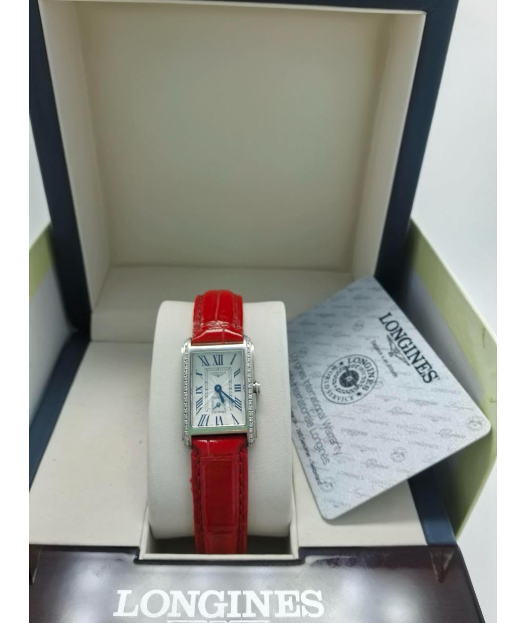 LONGINES Белые стальные часы, фото 2