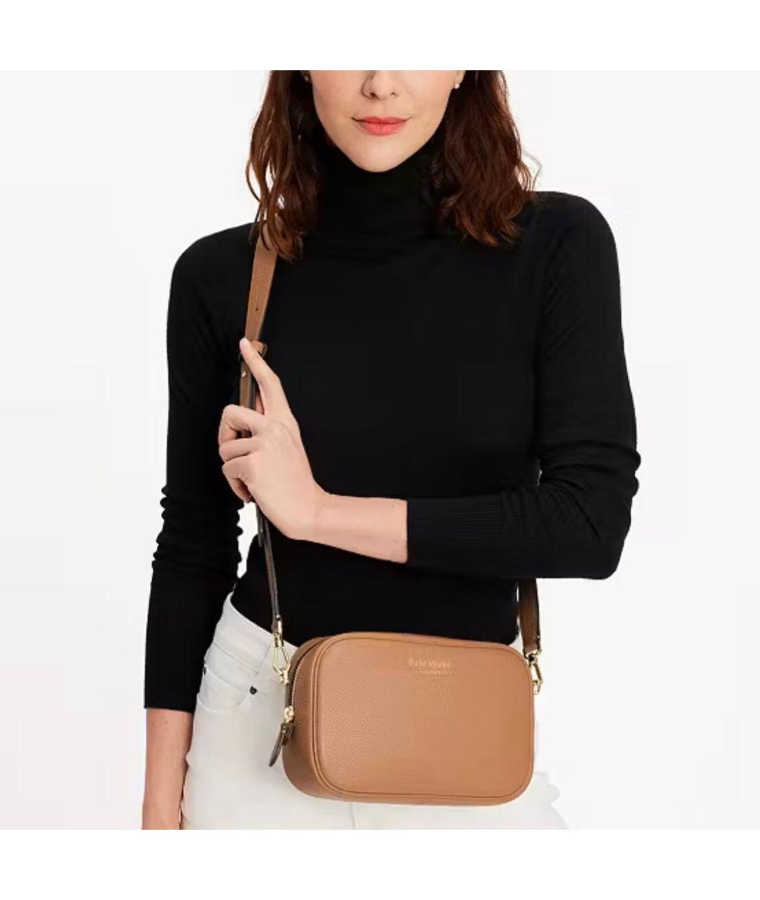 KATE SPADE Коричневая кожаная сумка через плечо, фото 5