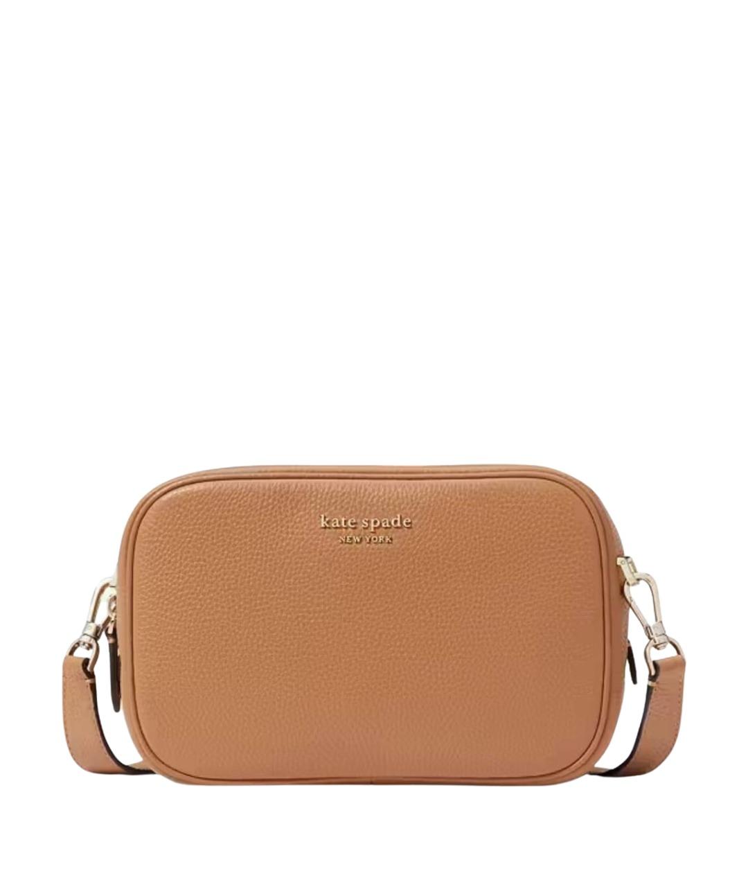 KATE SPADE Коричневая кожаная сумка через плечо, фото 1