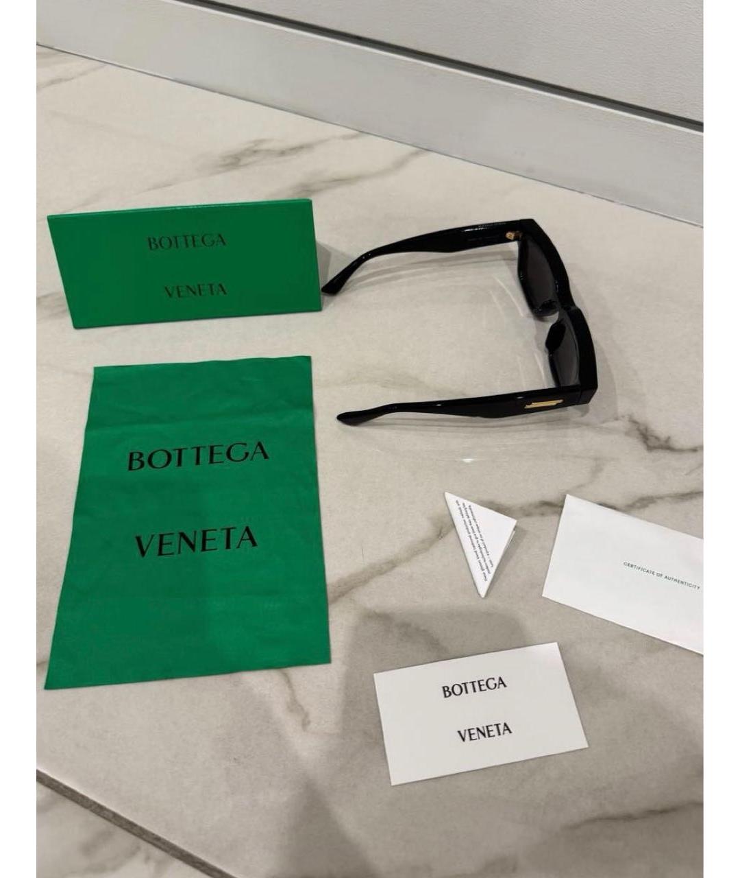 BOTTEGA VENETA Черные пластиковые солнцезащитные очки, фото 7
