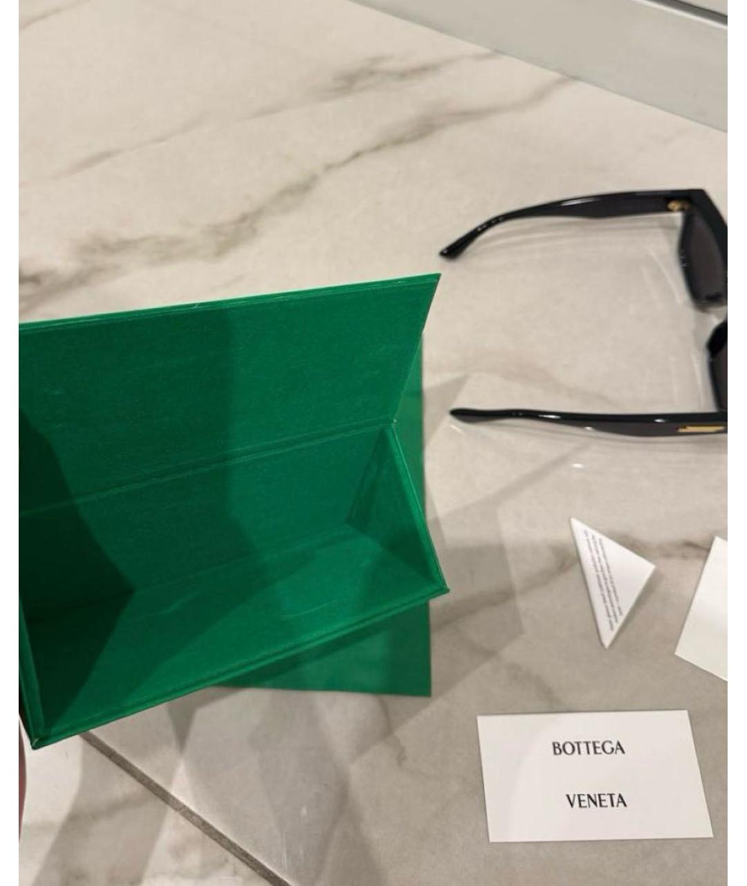 BOTTEGA VENETA Черные пластиковые солнцезащитные очки, фото 4