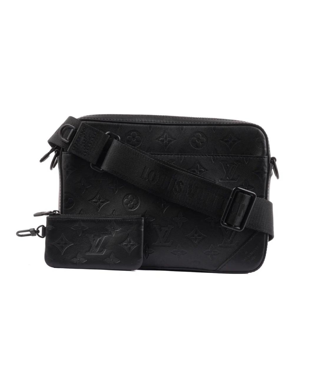 LOUIS VUITTON Черная кожаная сумка на плечо, фото 1