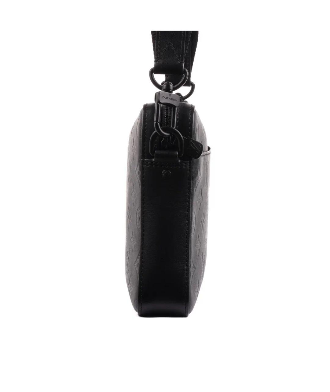 LOUIS VUITTON Черная кожаная сумка на плечо, фото 5