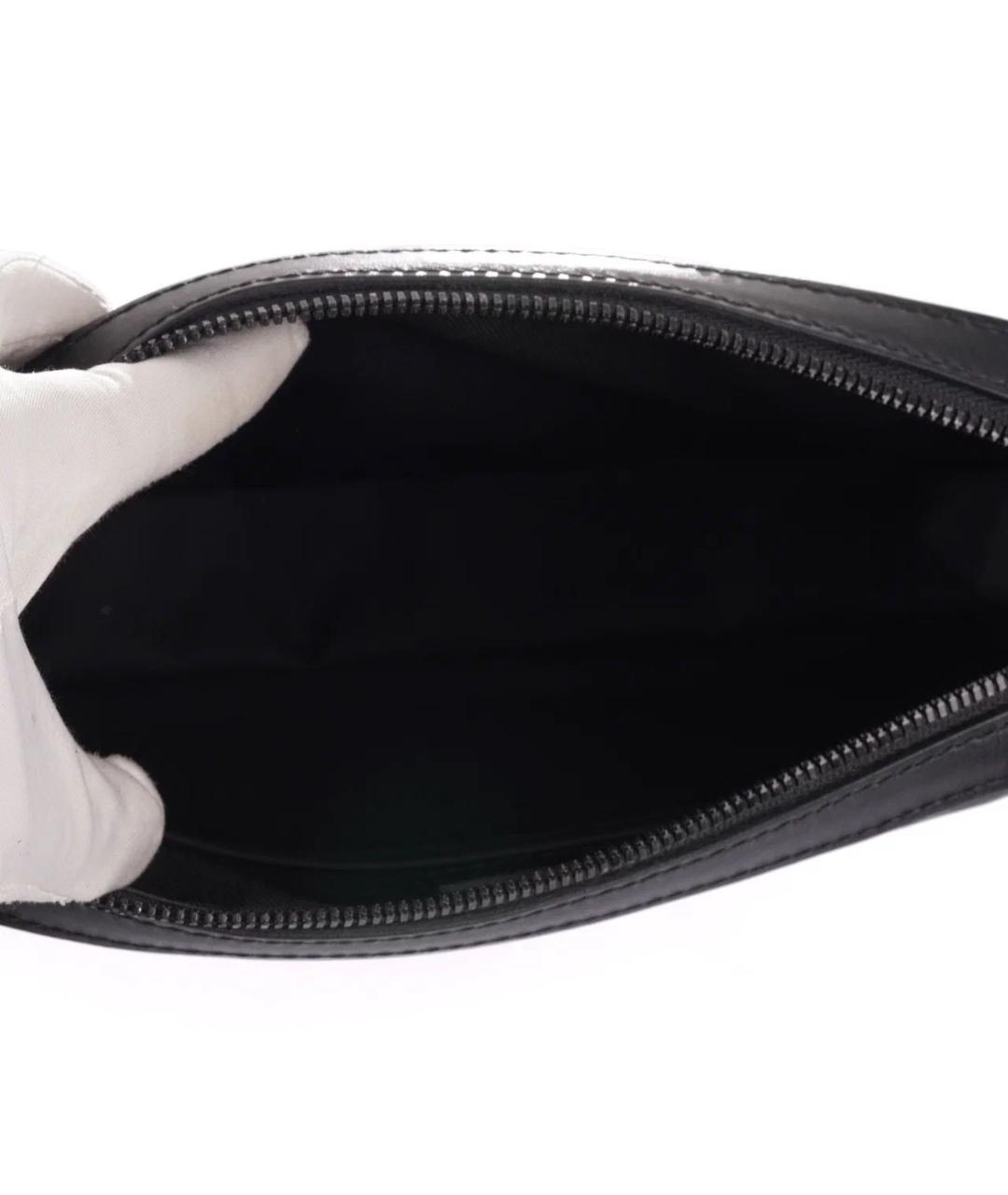 LOUIS VUITTON Черная кожаная сумка на плечо, фото 8