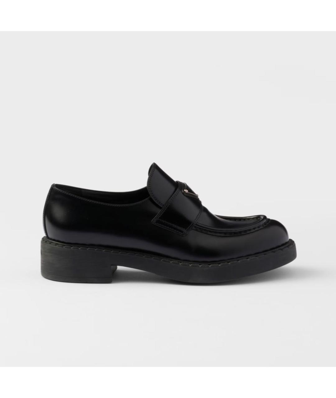 PRADA Черные кожаные лоферы, фото 3