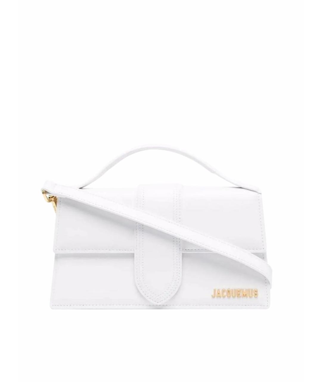 JACQUEMUS Белая кожаная сумка через плечо, фото 1