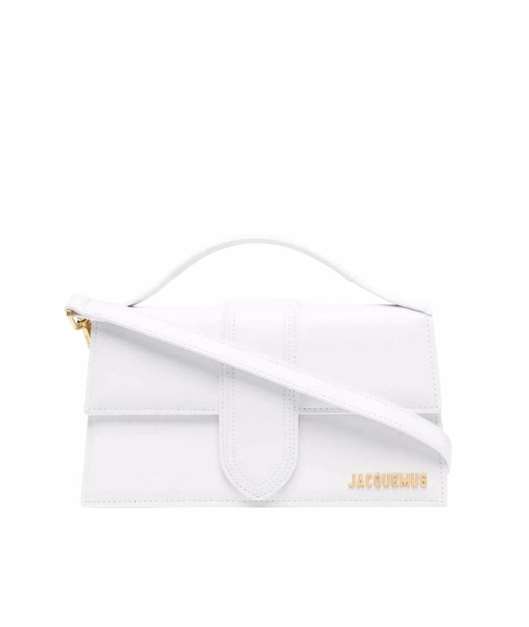 JACQUEMUS Белая кожаная сумка через плечо, фото 7