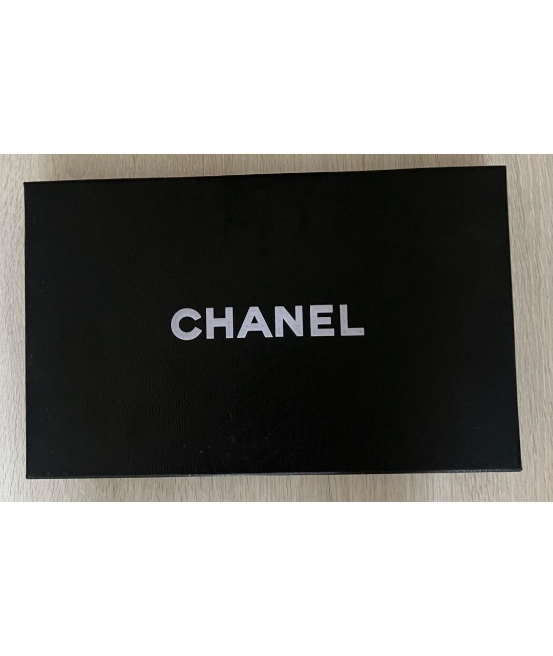CHANEL Антрацитовый кашемировый шарф, фото 4