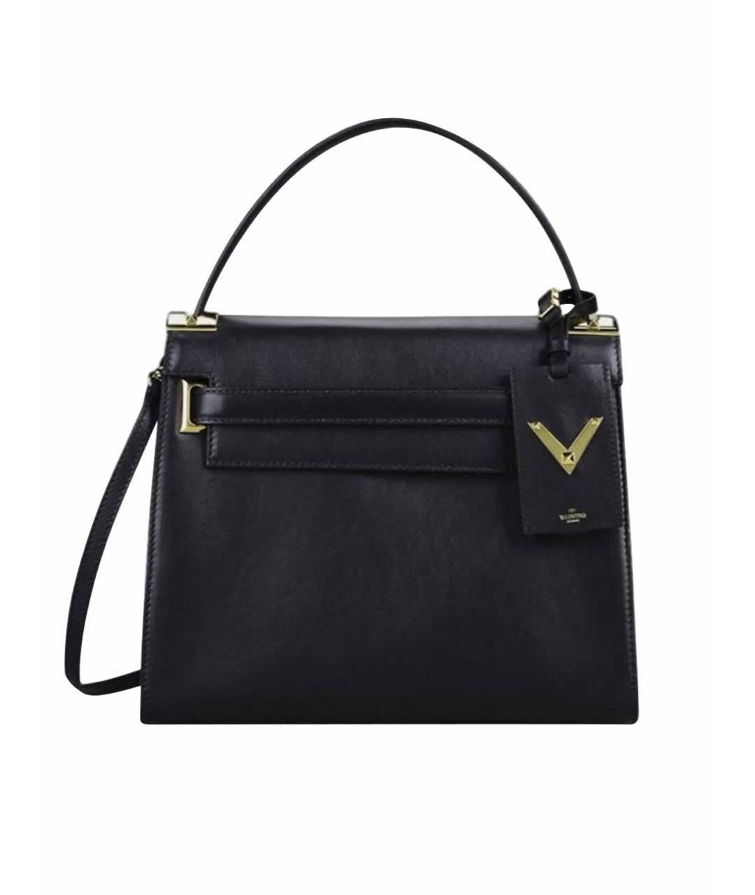 VALENTINO Черная кожаная сумка через плечо, фото 1