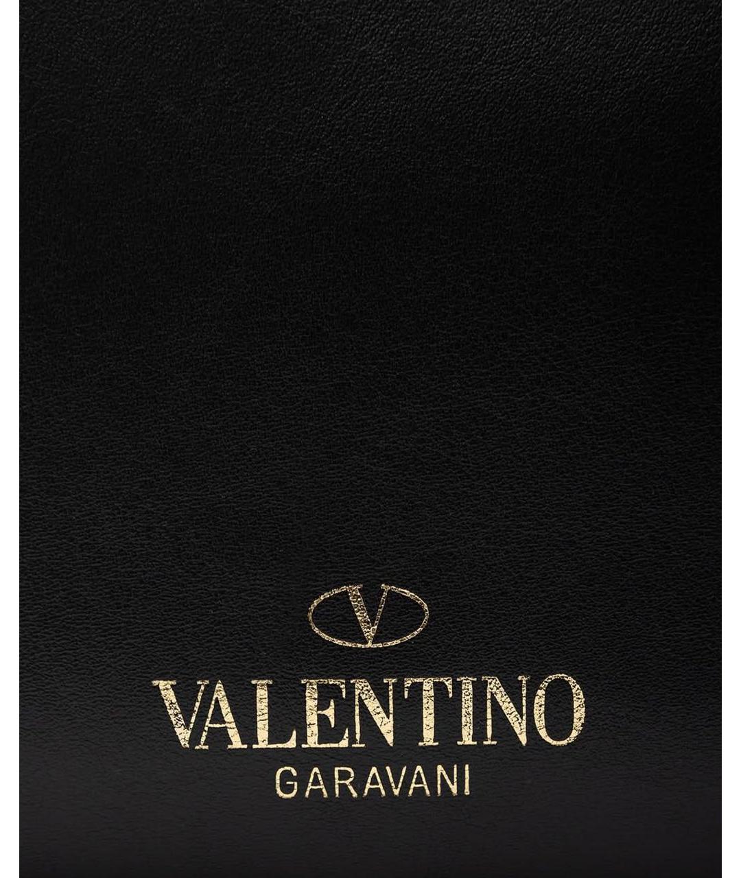 VALENTINO Черная кожаная сумка через плечо, фото 6