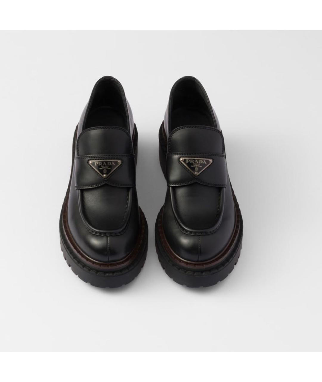 PRADA Черные кожаные лоферы, фото 3