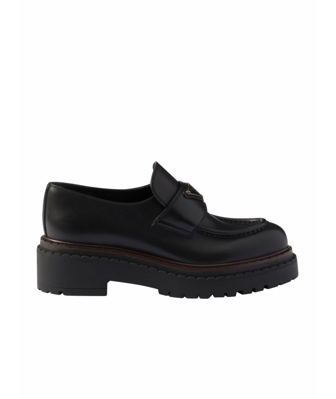 PRADA Черные кожаные лоферы, фото 4