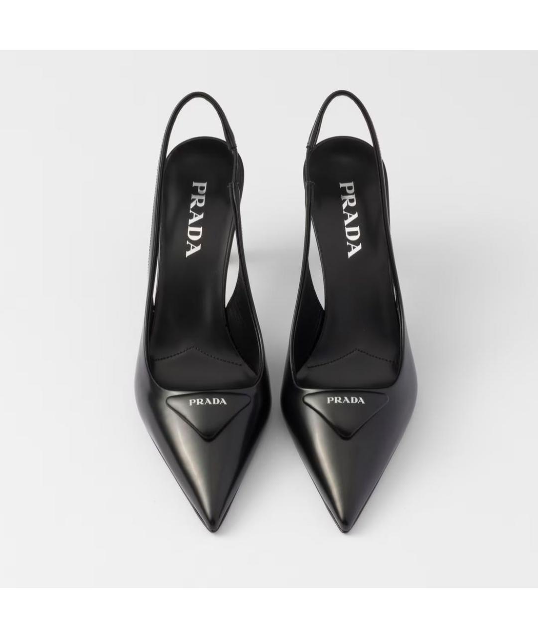 PRADA Черные кожаные туфли, фото 2