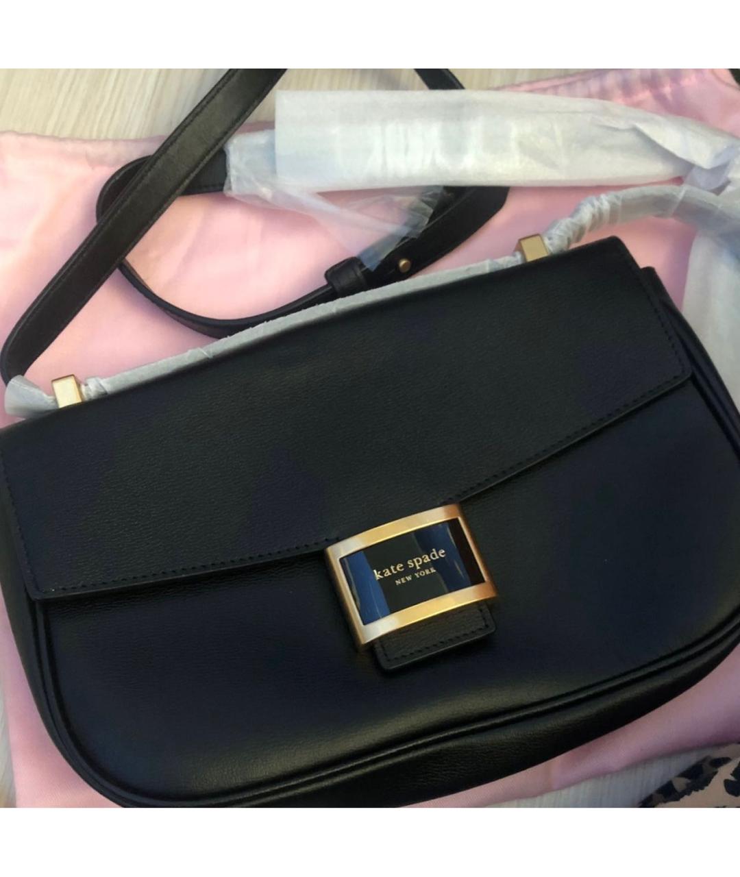KATE SPADE Черная кожаная сумка через плечо, фото 6