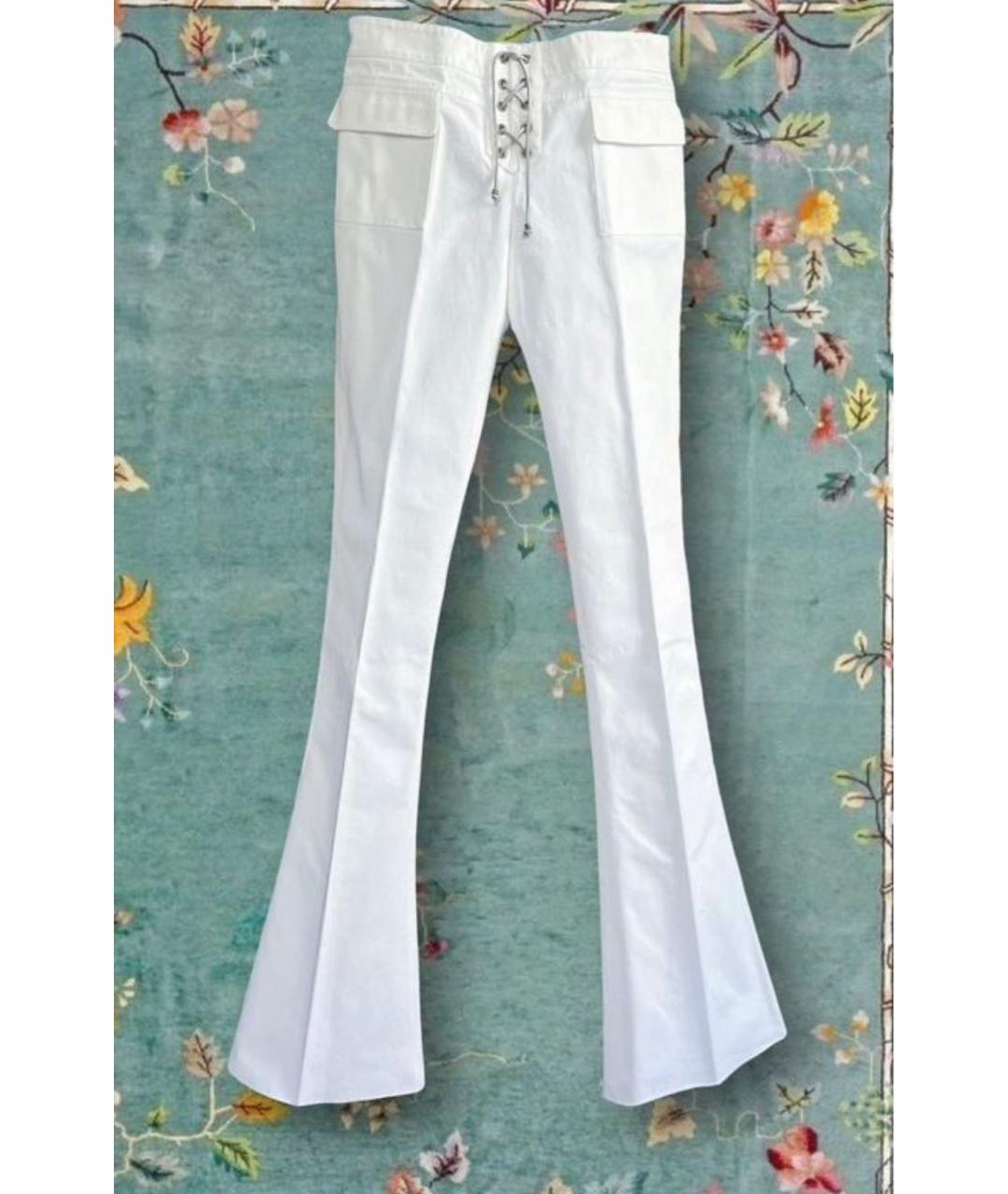 EMILIO PUCCI Белые хлопко-эластановые брюки узкие, фото 8