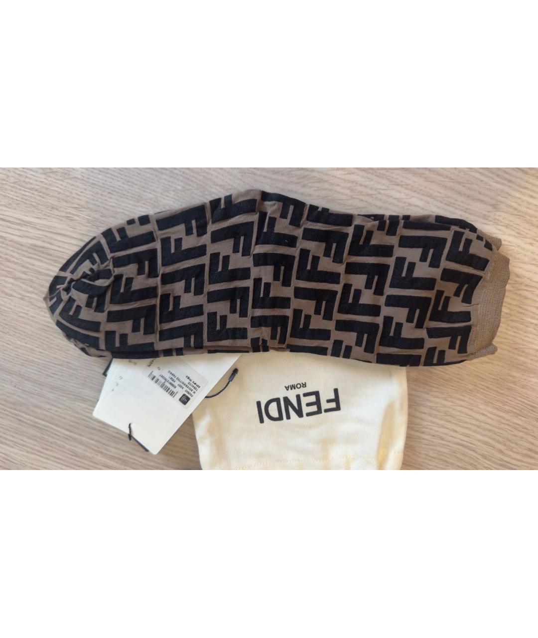 FENDI Коричневые носки, чулки и колготы, фото 2