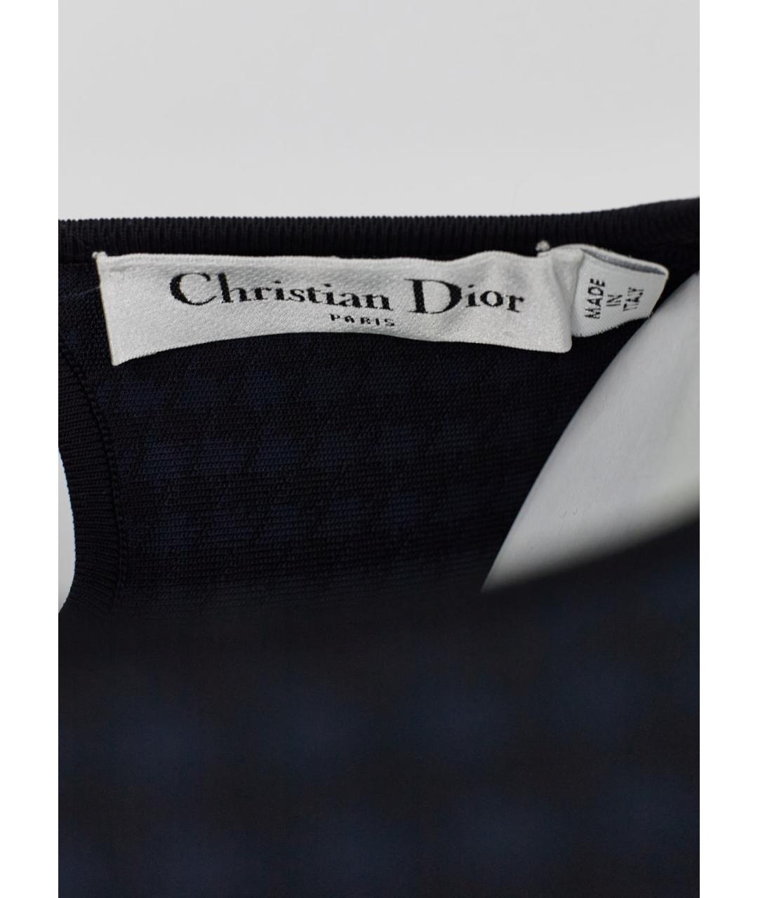 CHRISTIAN DIOR Черное вискозное повседневное платье, фото 3