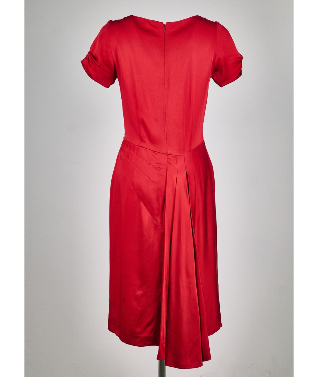 CHRISTIAN DIOR Красное ацетатное платье, фото 2