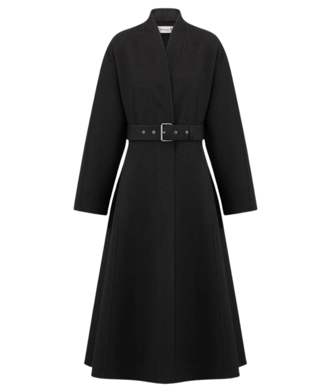 CHRISTIAN DIOR Черное шерстяное пальто, фото 1