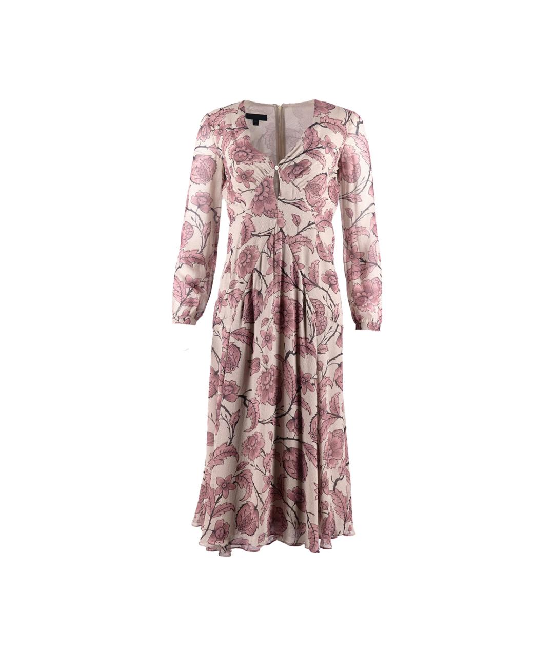 BURBERRY Бежевое шелковое повседневное платье, фото 1