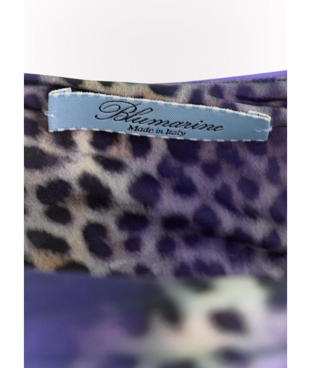 BLUMARINE Фиолетовое полиэстеровое вечернее платье, фото 3
