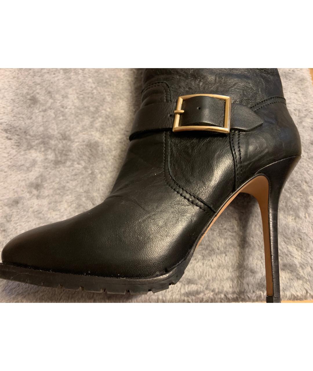 JIMMY CHOO Черные кожаные сапоги, фото 3