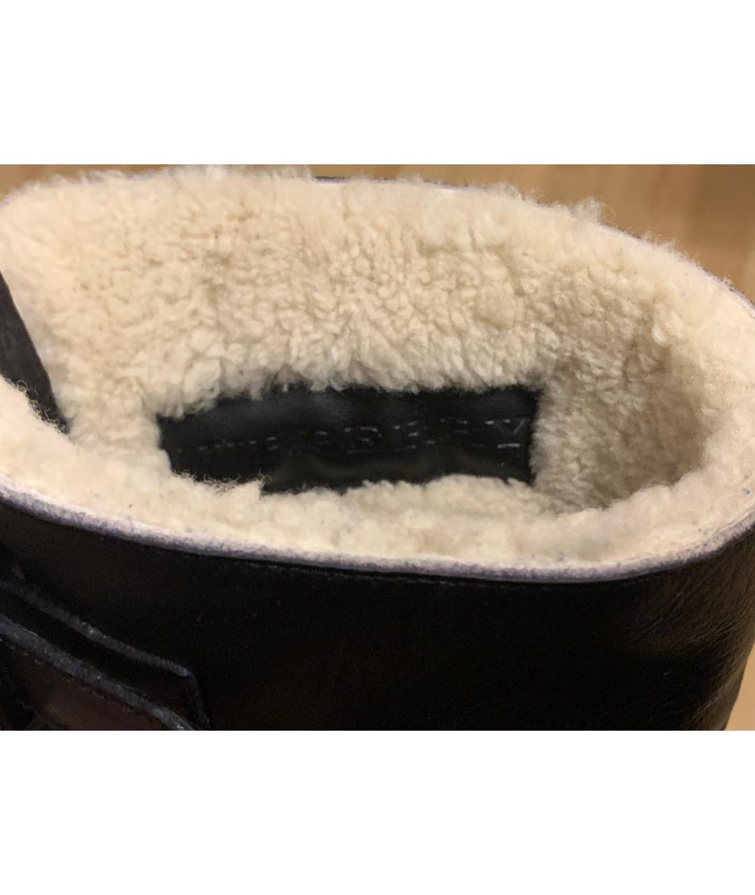 BURBERRY Черные кожаные ботильоны, фото 9