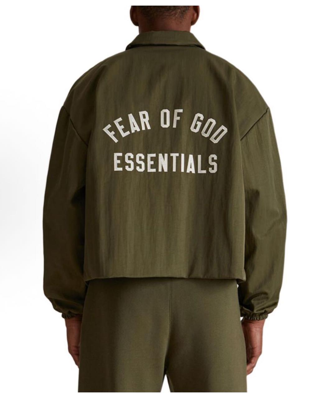 FEAR OF GOD ESSENTIALS Хаки полиэстеровая куртка, фото 5