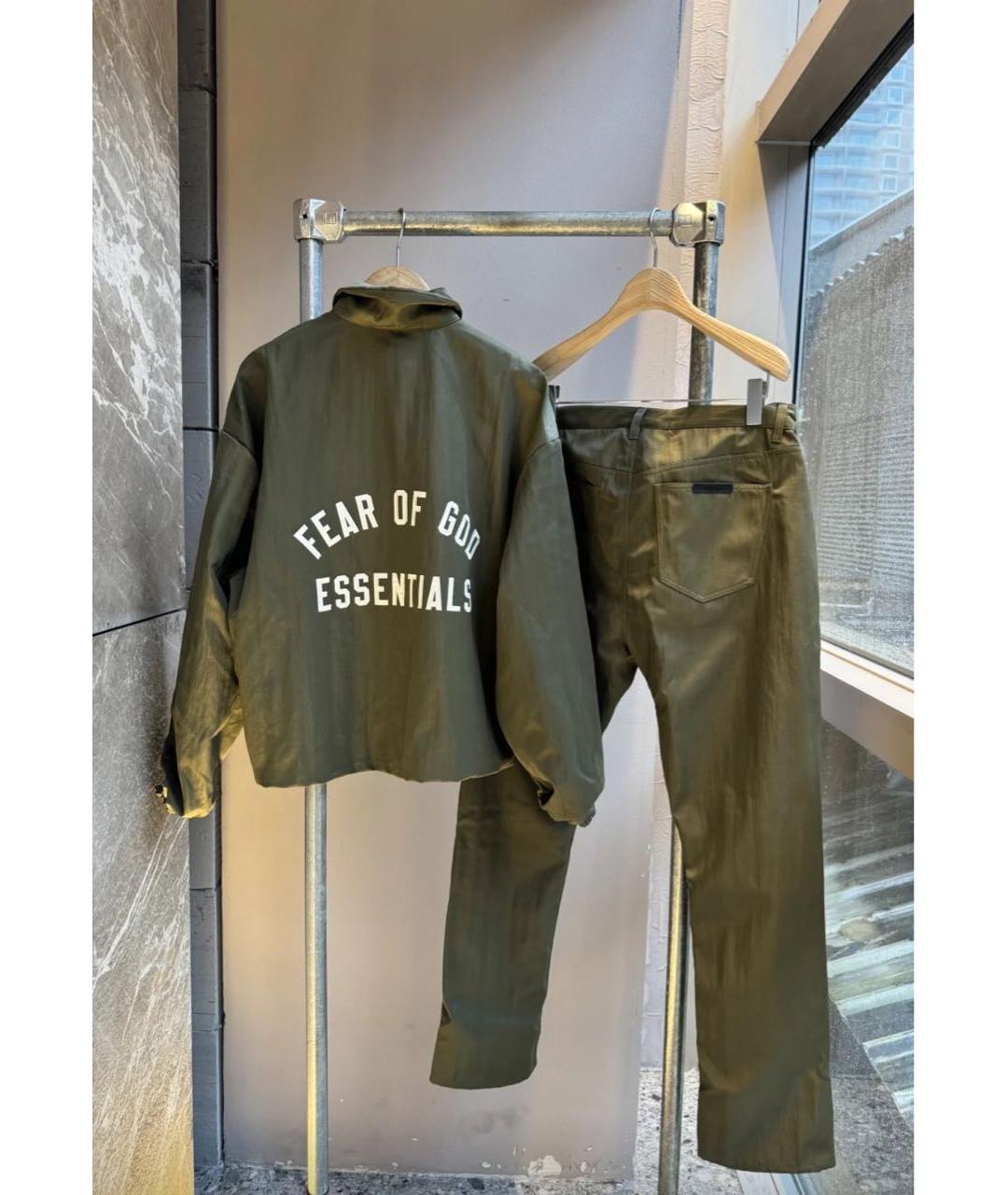 FEAR OF GOD ESSENTIALS Хаки полиэстеровая куртка, фото 6