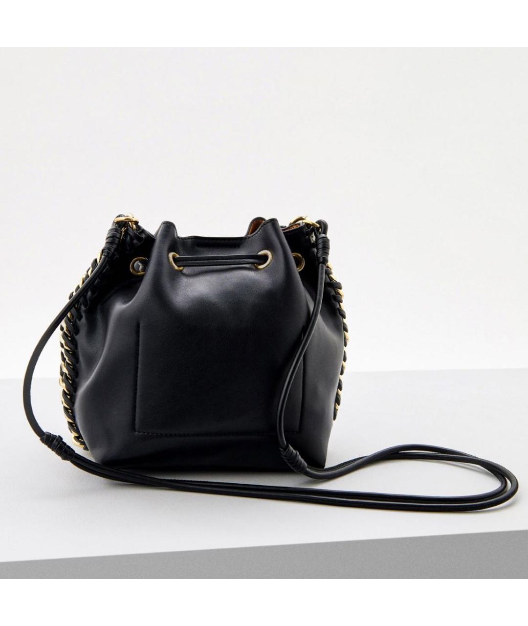 LOVE MOSCHINO Черная кожаная сумка через плечо, фото 3
