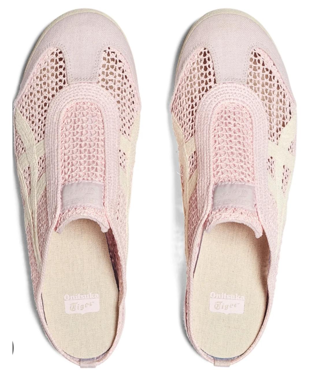 ONITSUKA TIGER Розовые текстильные низкие кроссовки / кеды, фото 2