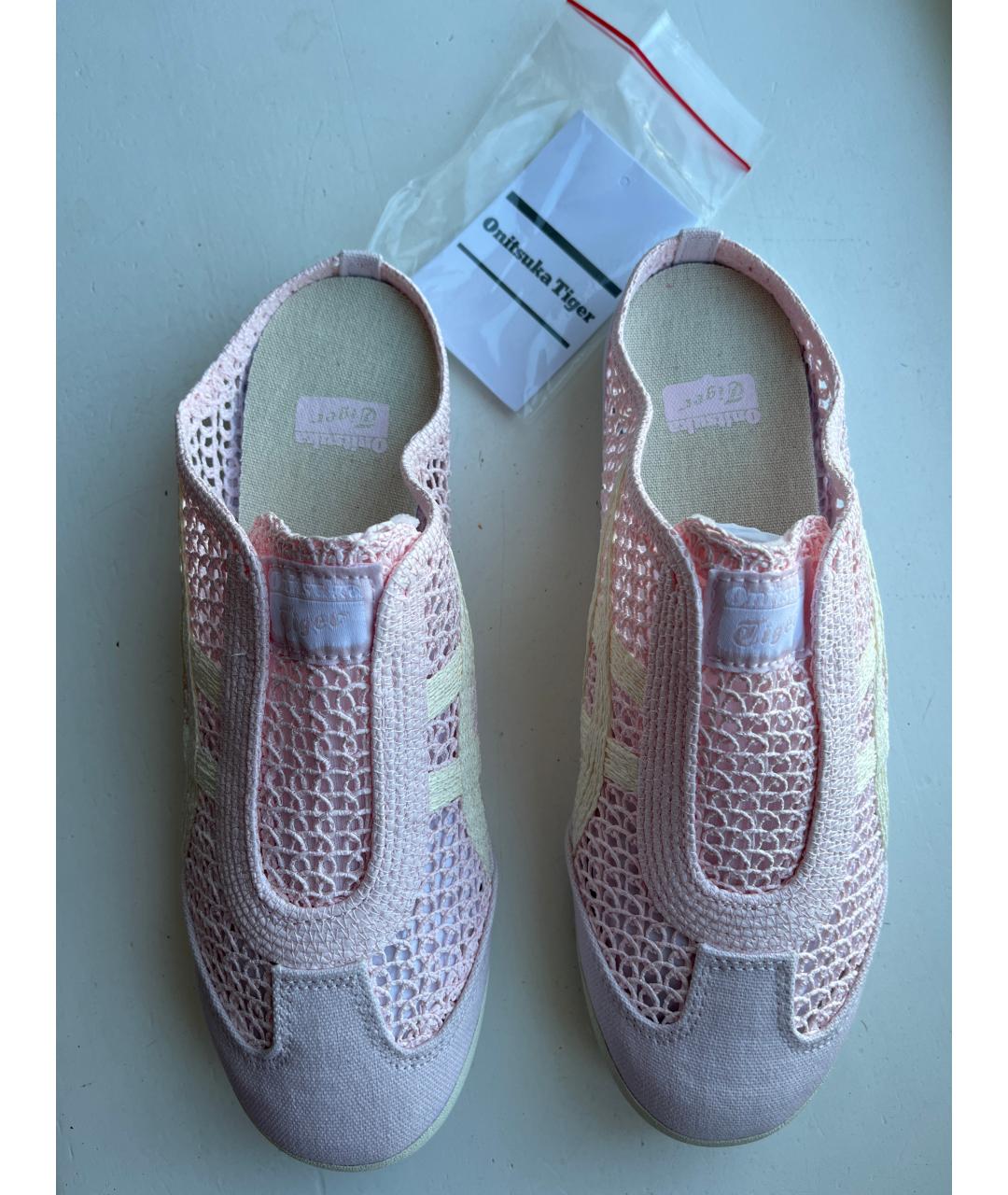 ONITSUKA TIGER Розовые текстильные низкие кроссовки / кеды, фото 3