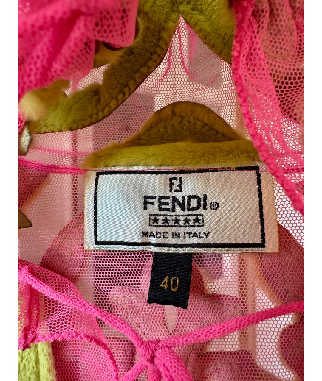 FENDI Зеленая полиамидовая блузы, фото 6