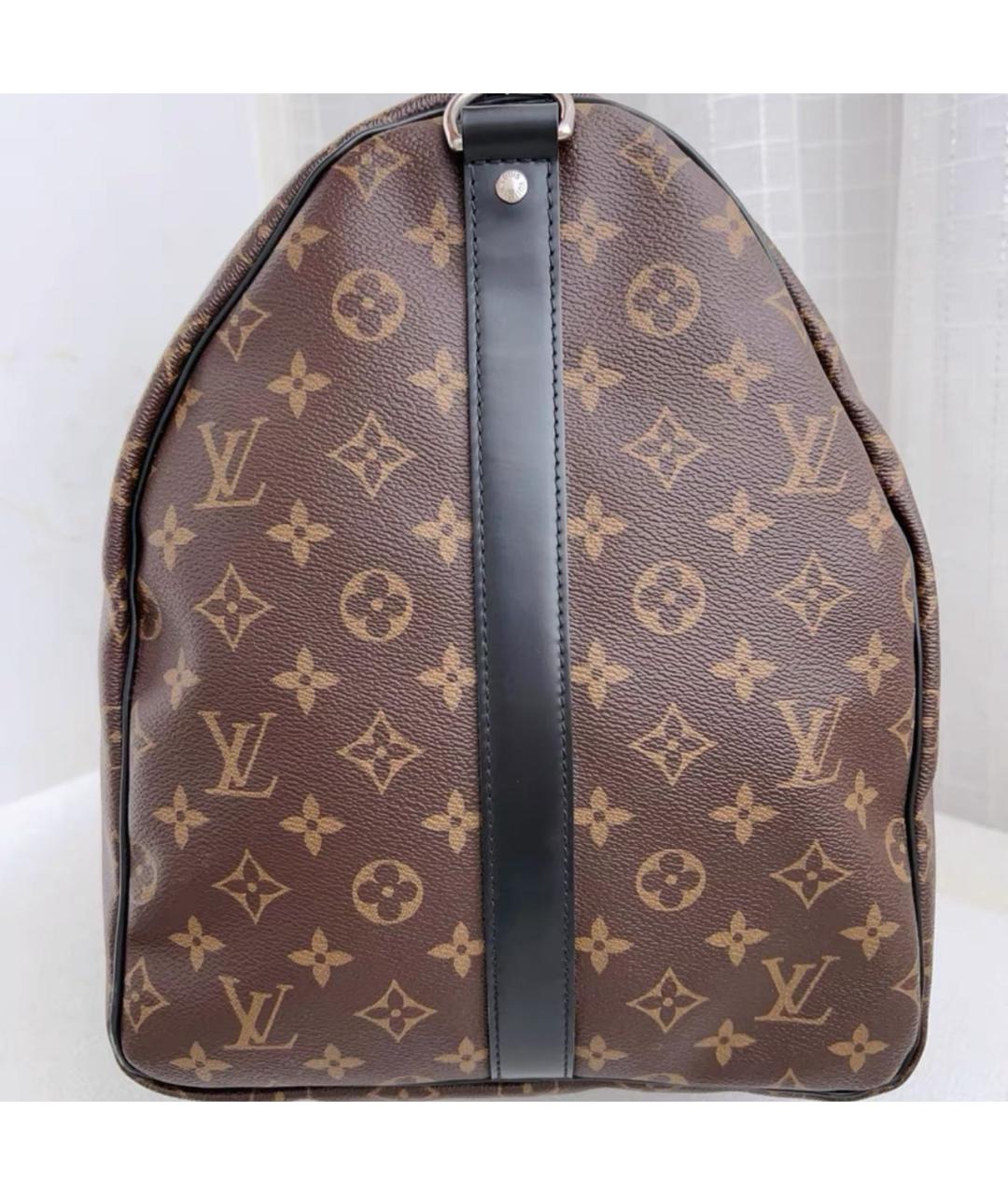 LOUIS VUITTON Коричневая кожаная дорожная/спортивная сумка, фото 3