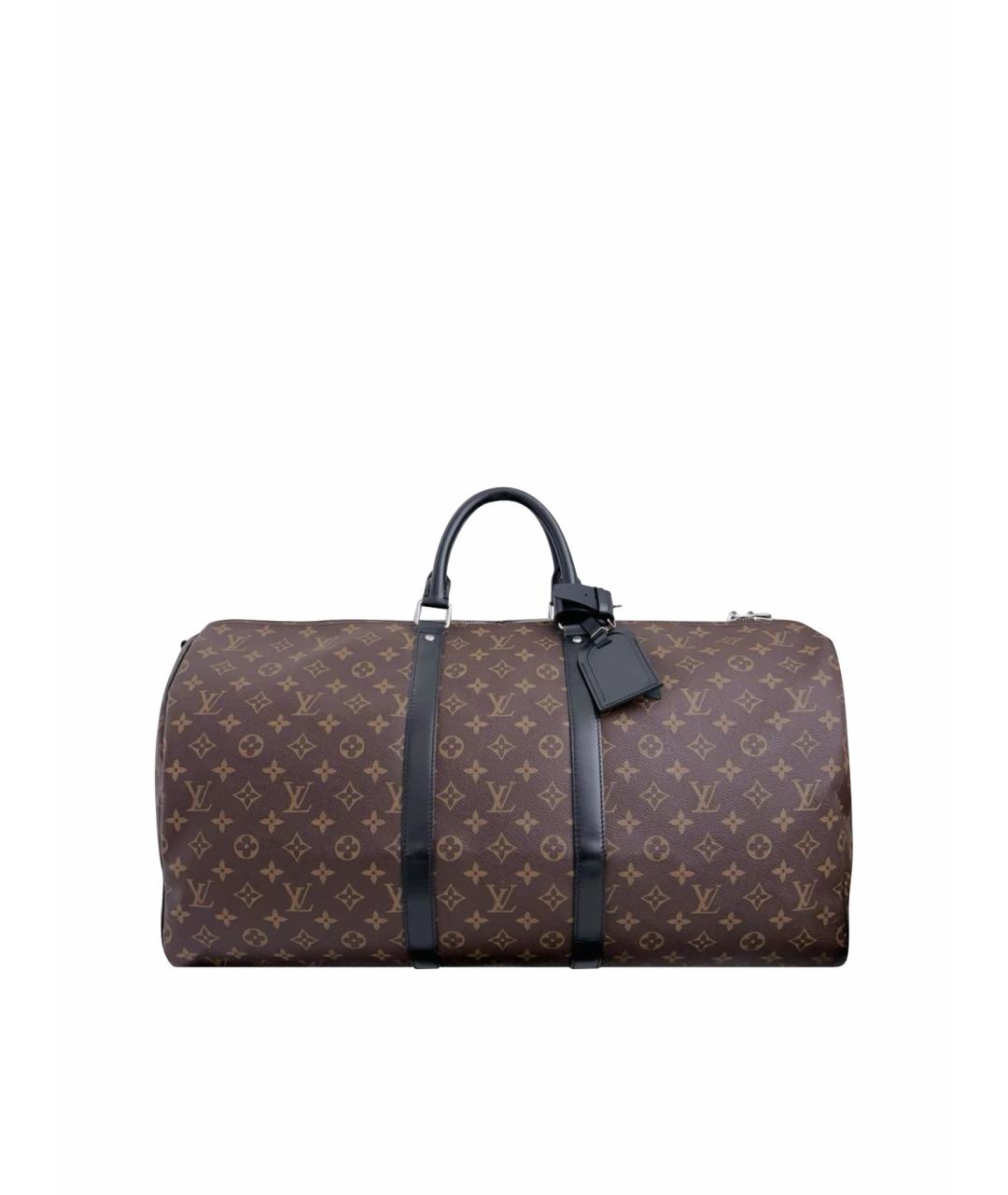 LOUIS VUITTON Коричневая кожаная дорожная/спортивная сумка, фото 1