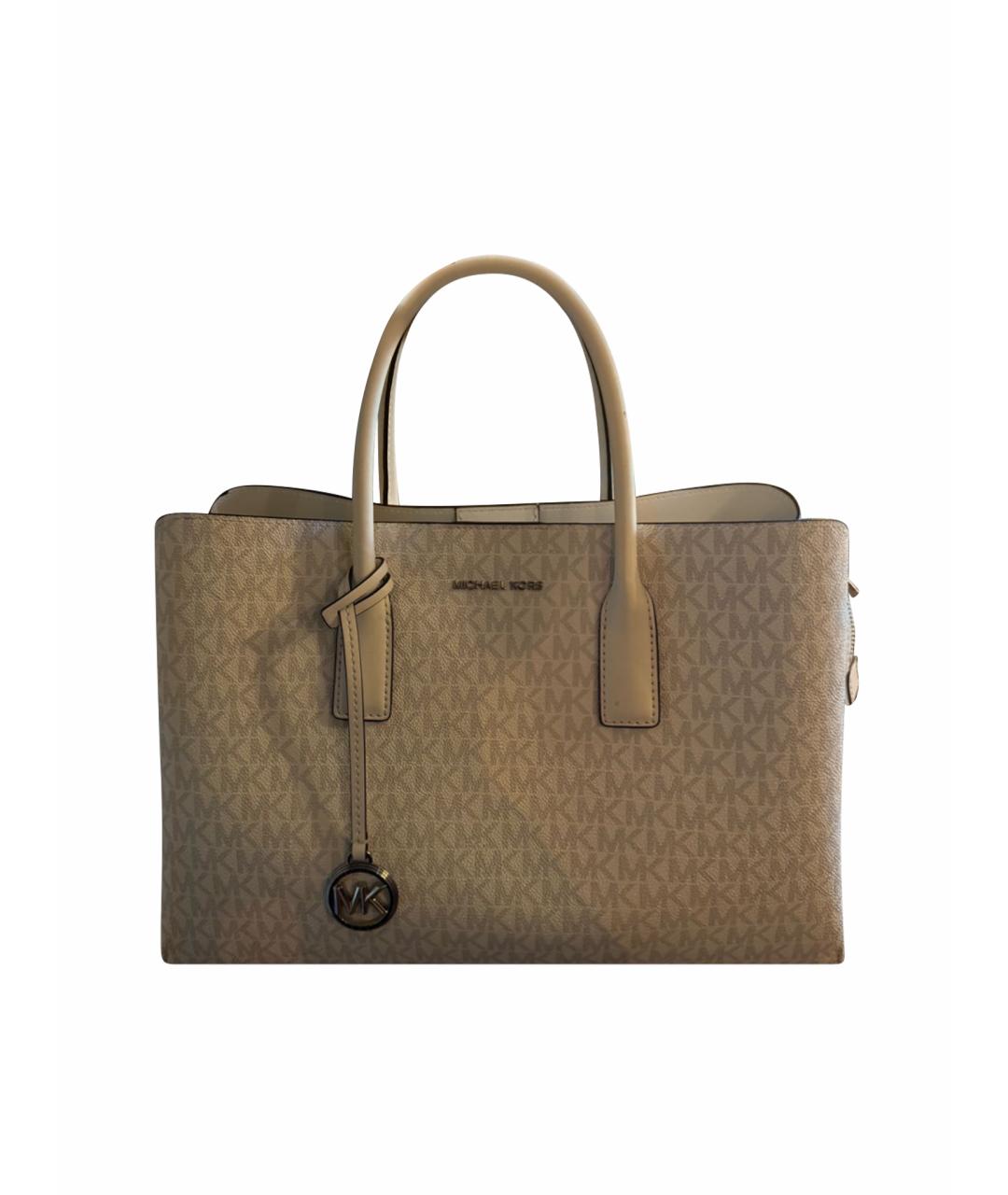 MICHAEL KORS Белая сумка тоут из искусственной кожи, фото 1