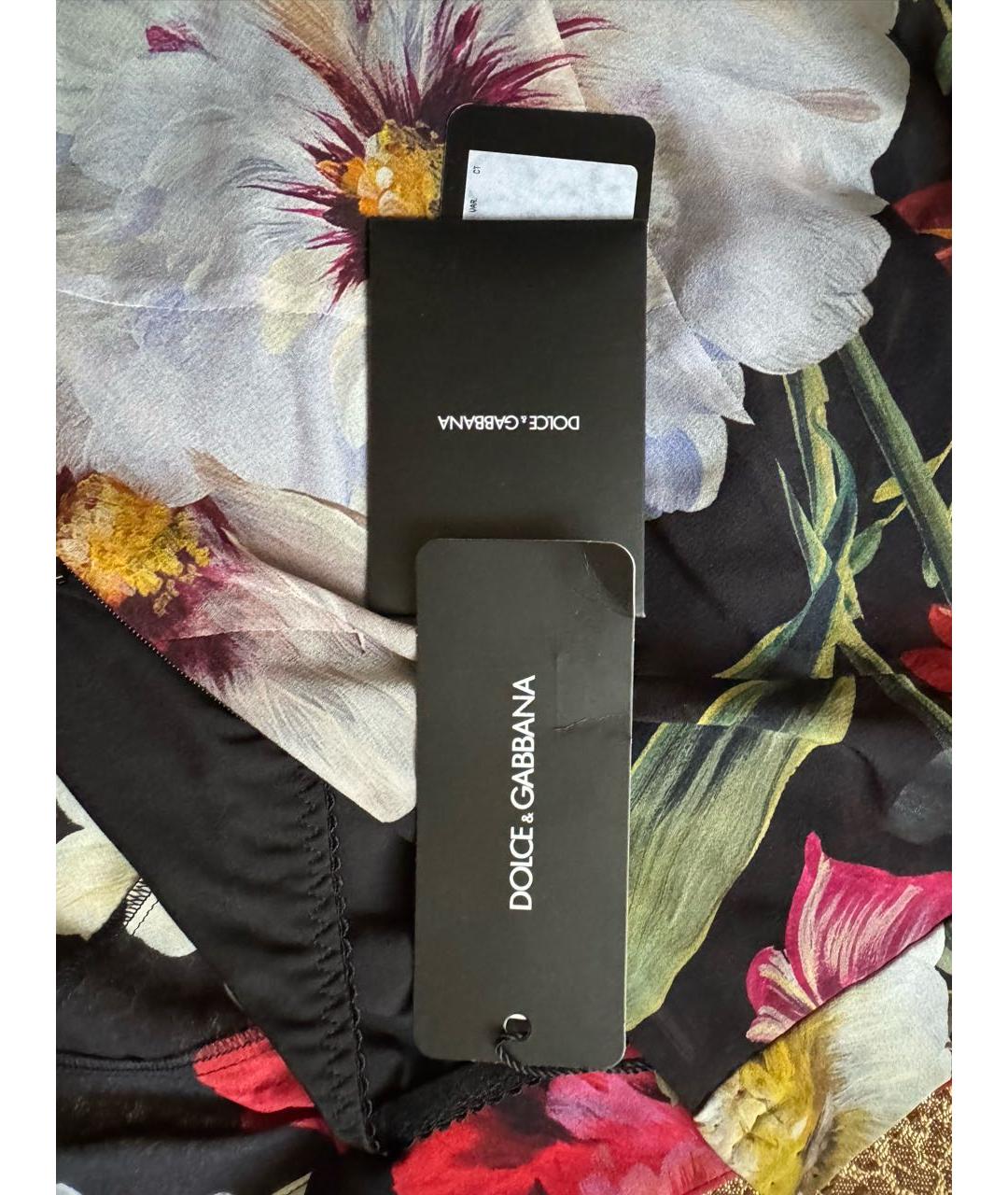 DOLCE&GABBANA Мульти шелковая юбка миди, фото 8