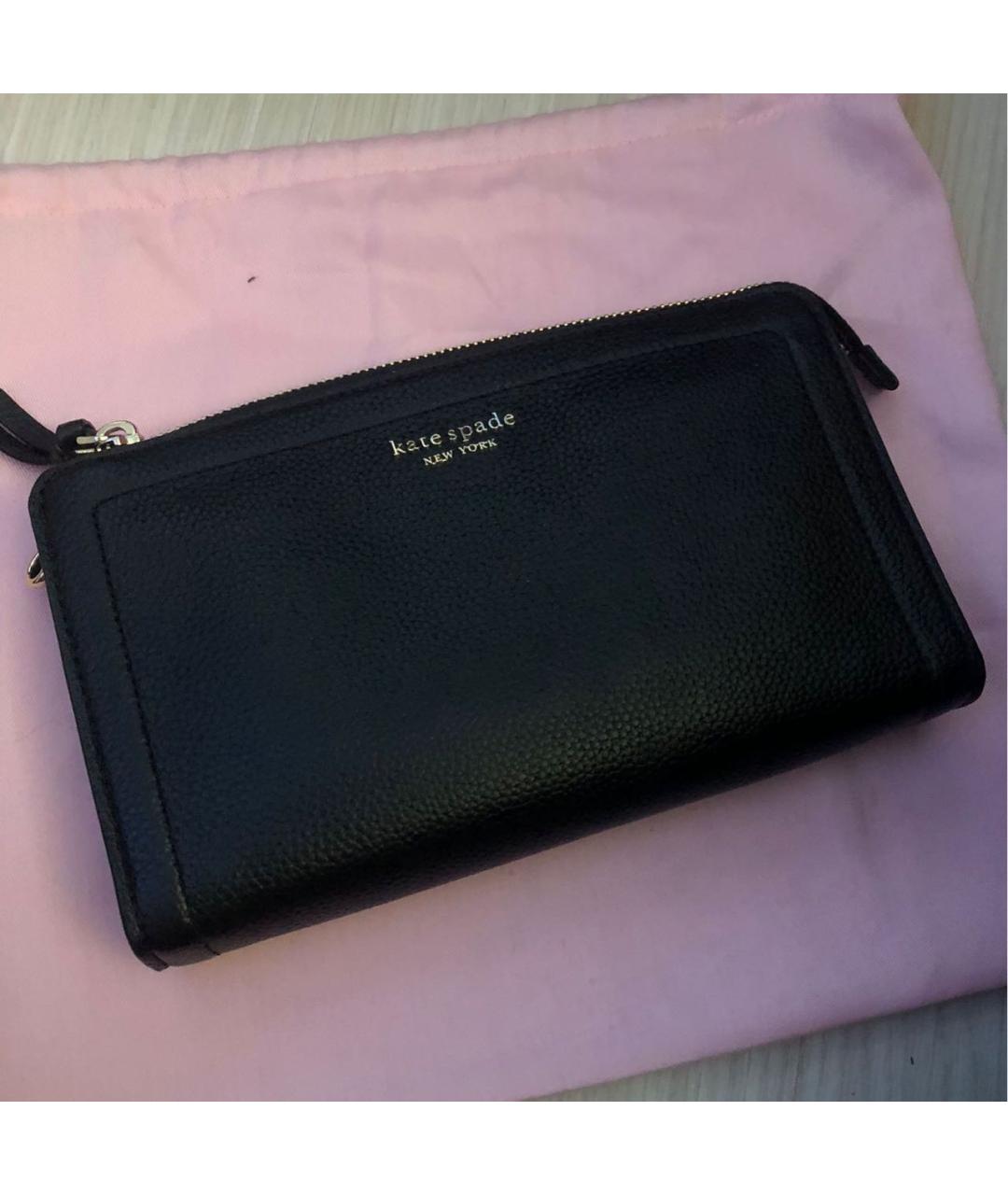 KATE SPADE Черная кожаная сумка через плечо, фото 6