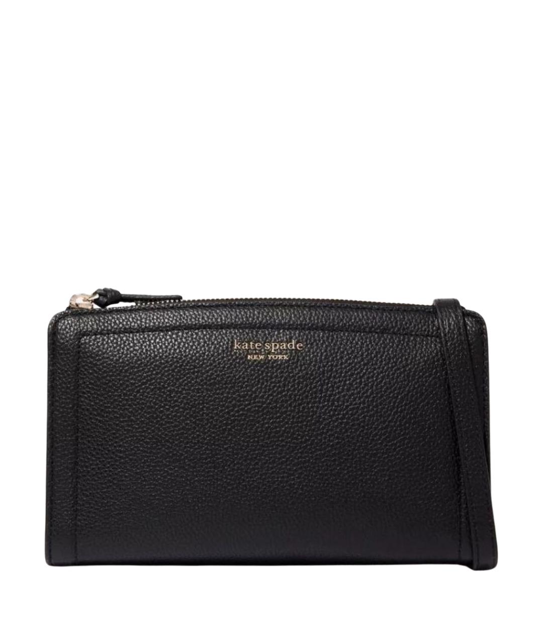 KATE SPADE Черная кожаная сумка через плечо, фото 1